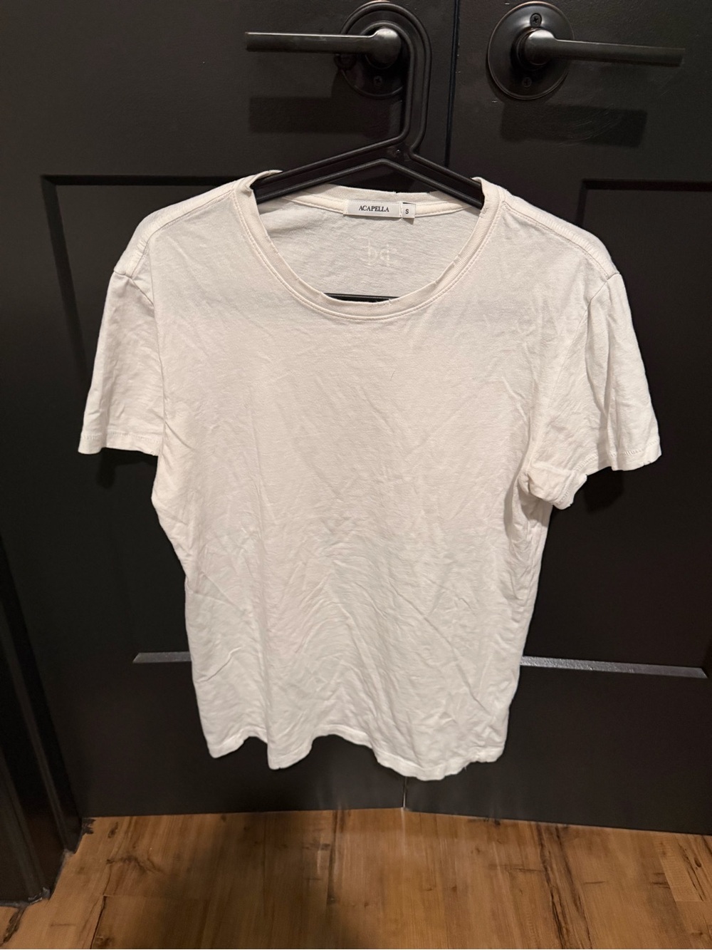 Acapella Men's White Crew Neck Short Sleeve Tee